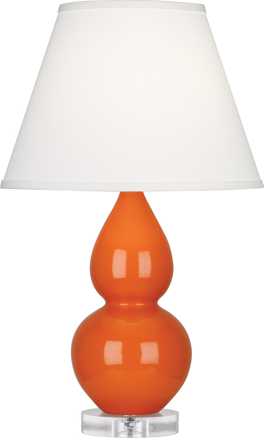 Robert Abbey - A695X - One Light Accent Lamp - Small Double Gourd - Pumpkin Glazed Ceramic w/Lucite Base