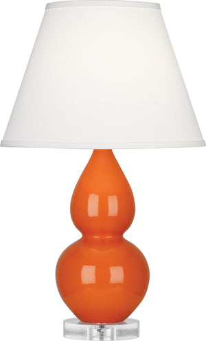 Robert Abbey - A695X - One Light Accent Lamp - Small Double Gourd - Pumpkin Glazed Ceramic w/Lucite Base