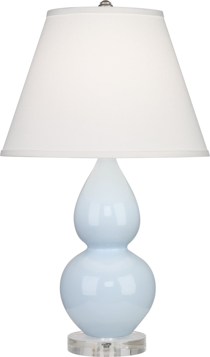 Robert Abbey - A696X - One Light Accent Lamp - Small Double Gourd - Baby Blue Glazed Ceramic w/Lucite