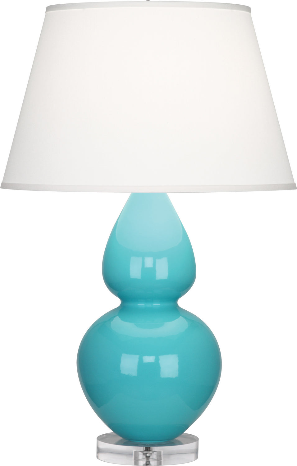 Robert Abbey - A741X - One Light Table Lamp - Double Gourd - Egg Blue Glazed Ceramic w/Lucite Base