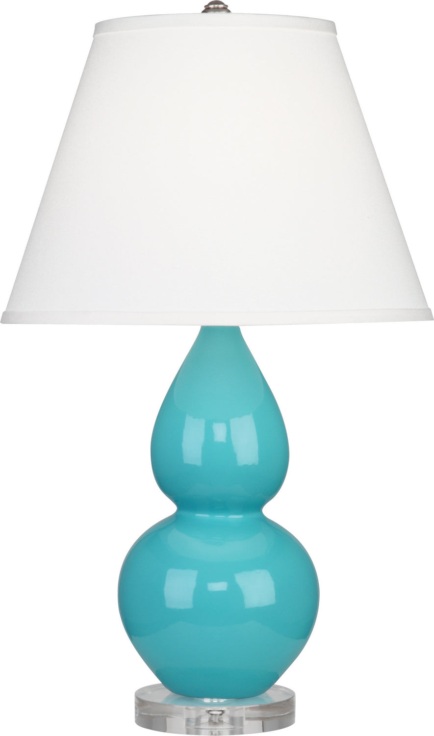 Robert Abbey - A761X - One Light Accent Lamp - Small Double Gourd - Egg Blue Glazed Ceramic w/Lucite
