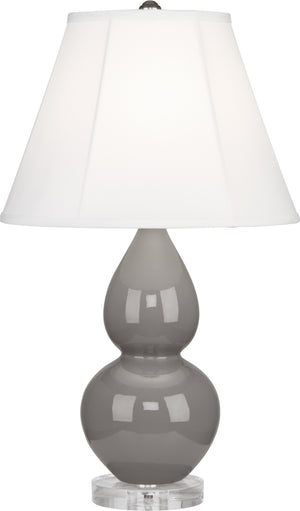 Robert Abbey - A770 - One Light Accent Lamp - Small Double Gourd - Smoky Taupe Glazed Ceramic w/Lucite Base