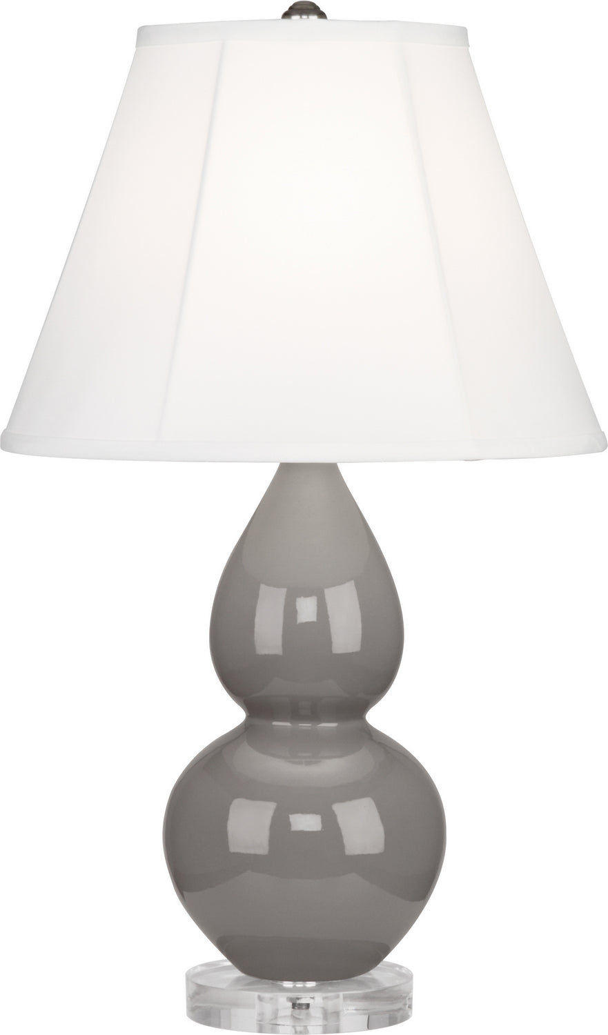 Robert Abbey - A770 - One Light Accent Lamp - Small Double Gourd - Smoky Taupe Glazed Ceramic w/Lucite Base