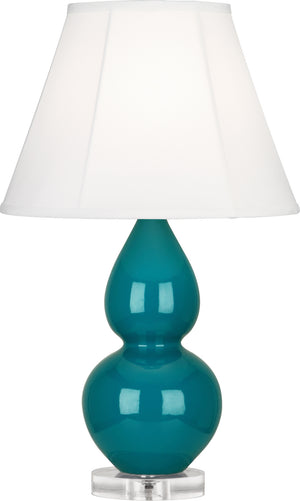 Robert Abbey - A773 - One Light Accent Lamp - Small Double Gourd - Peacock Glazed Ceramic w/Lucite Base