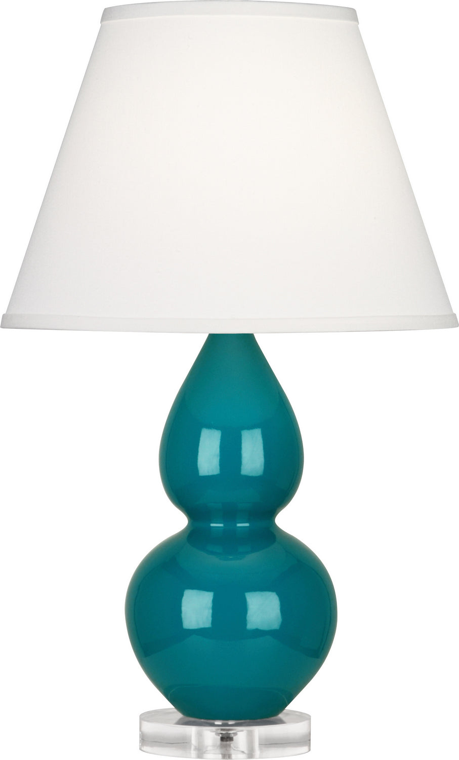 Robert Abbey - A773X - One Light Accent Lamp - Small Double Gourd - Peacock Glazed Ceramic w/Lucite Base