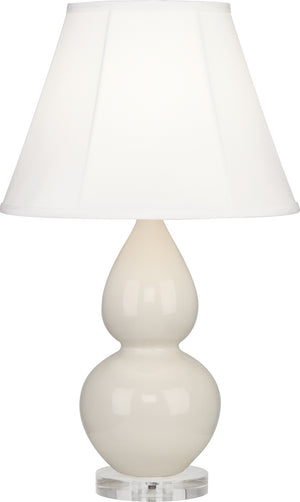 Robert Abbey - A776 - One Light Accent Lamp - Small Double Gourd - Bone Glazed Ceramic w/Lucite Base