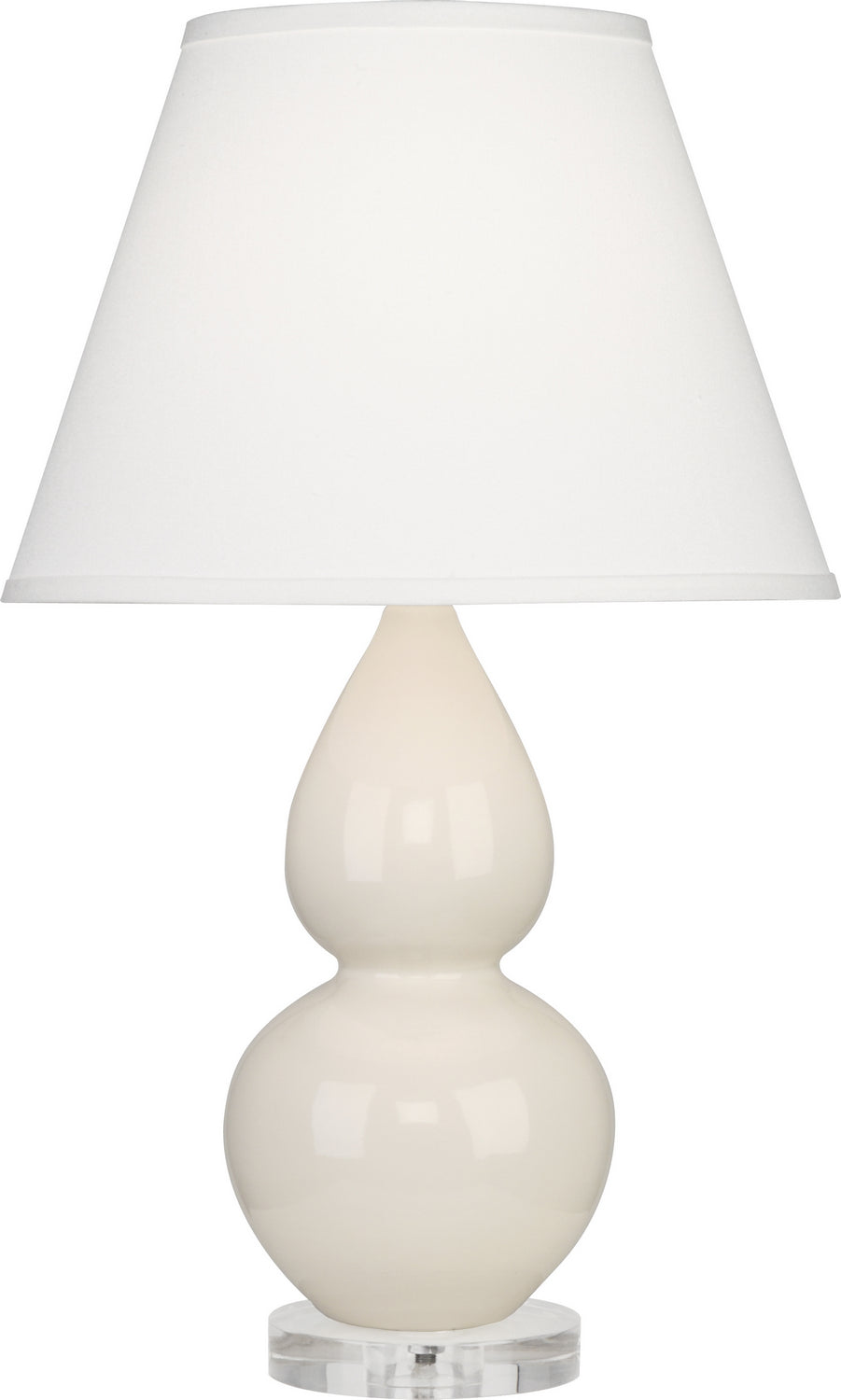 Robert Abbey - A776X - One Light Accent Lamp - Small Double Gourd - Bone Glazed Ceramic w/Lucite Base