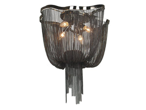 Avenue Lighting - HF1403-BLK - Four Light Flush Mount - Mullholand Dr. - Black Chrome Jewelry Chain