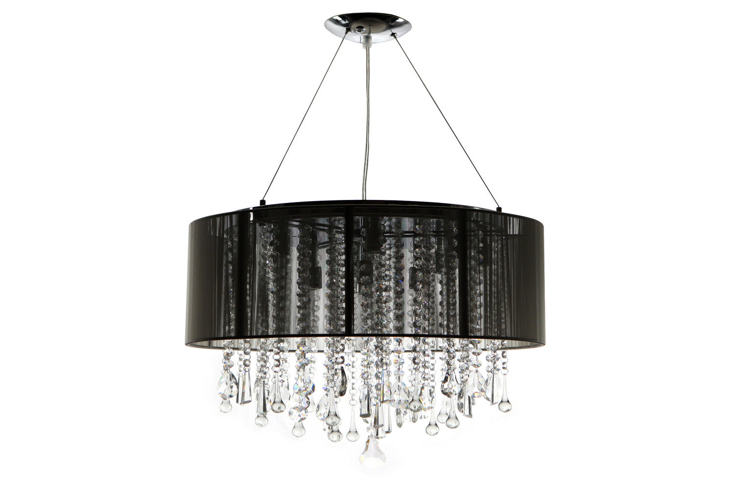 Avenue Lighting - HF1500-BLK - 12 Light Dual Mount/Flush & Hanging - Beverly Dr. - Black Silk String