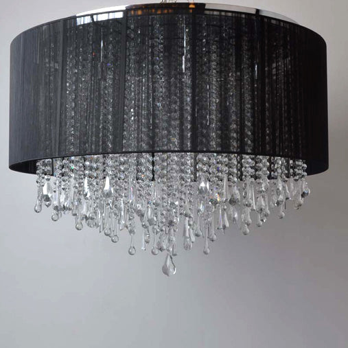 Avenue Lighting - HF1500-BLK - 12 Light Dual Mount/Flush & Hanging - Beverly Dr. - Black Silk String