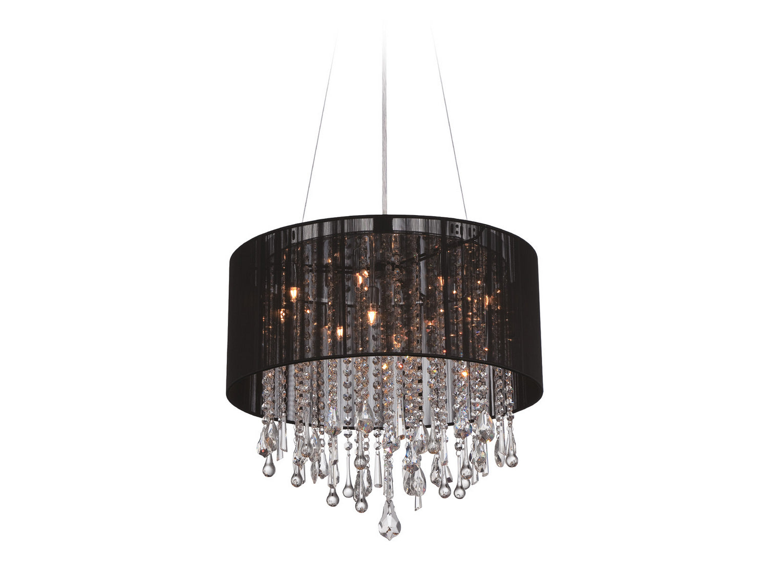 Avenue Lighting - HF1500-BLK - 12 Light Dual Mount/Flush & Hanging - Beverly Dr. - Black Silk String