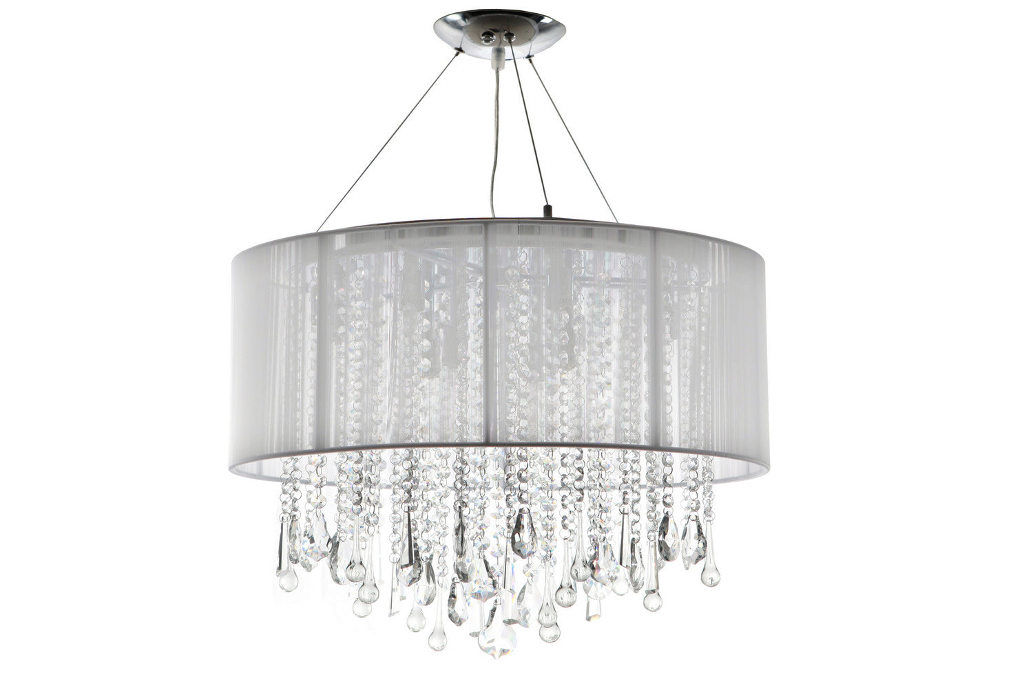 Avenue Lighting - HF1500-WHT - 12 Light Dual Mount/Flush & Hanging - Beverly Dr. - White Silk String