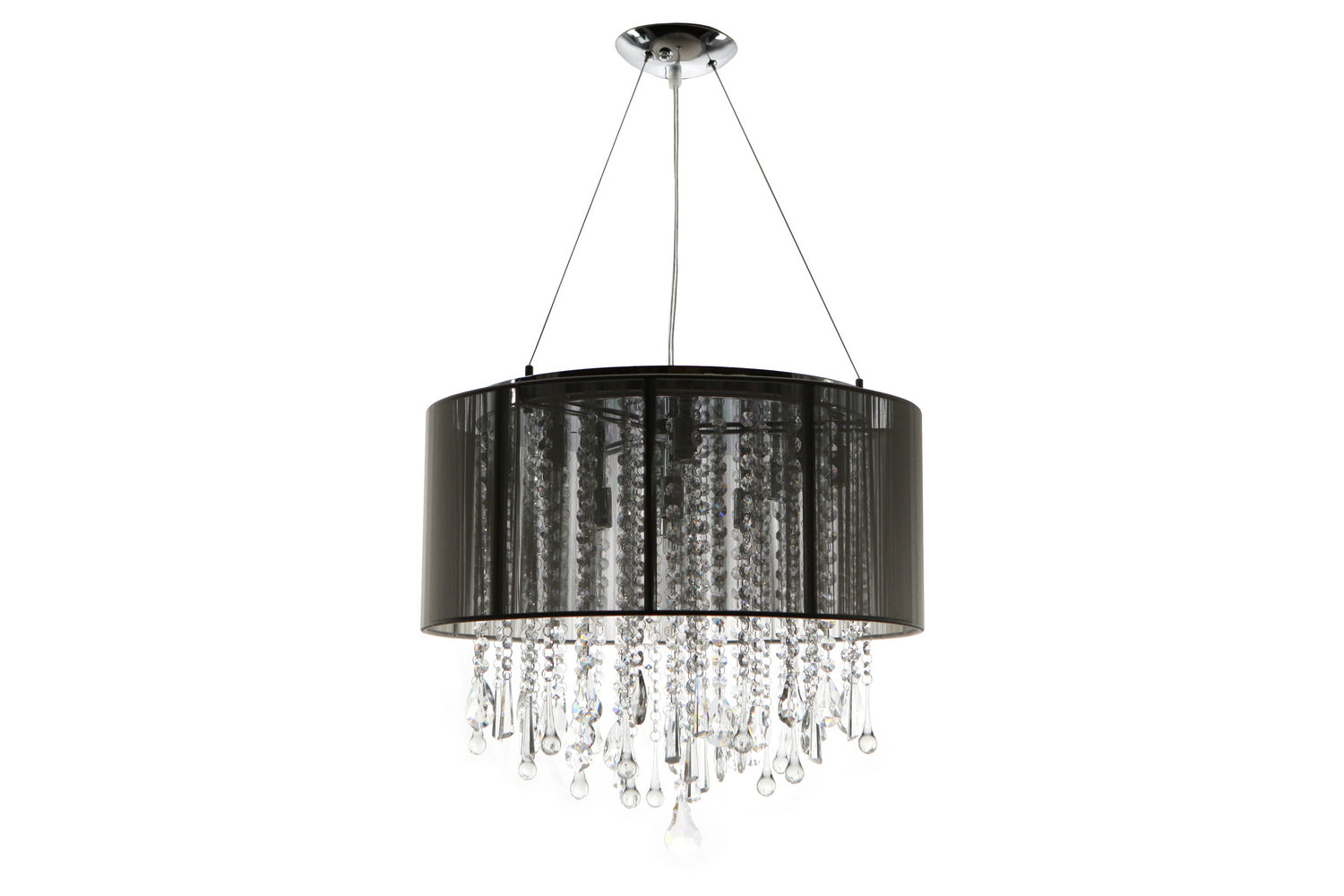 Avenue Lighting - HF1502-BLK - 12 Light Dual Mount/Flush & Hanging - Beverly Dr. - Black Silk String