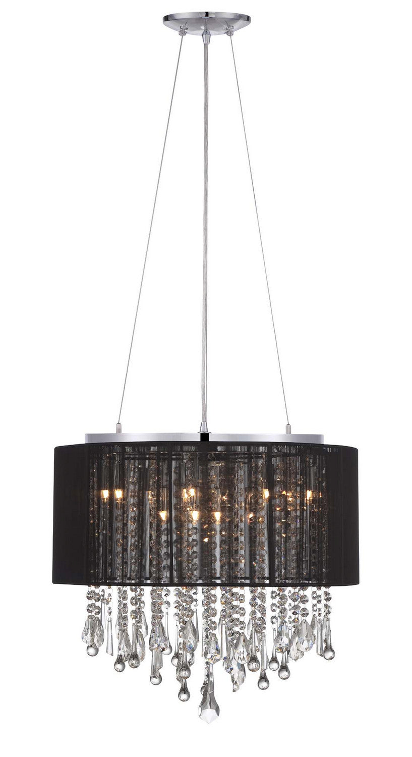 Avenue Lighting - HF1502-BLK - 12 Light Dual Mount/Flush & Hanging - Beverly Dr. - Black Silk String