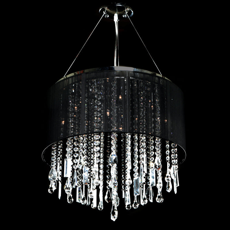 Avenue Lighting - HF1502-BLK - 12 Light Dual Mount/Flush & Hanging - Beverly Dr. - Black Silk String