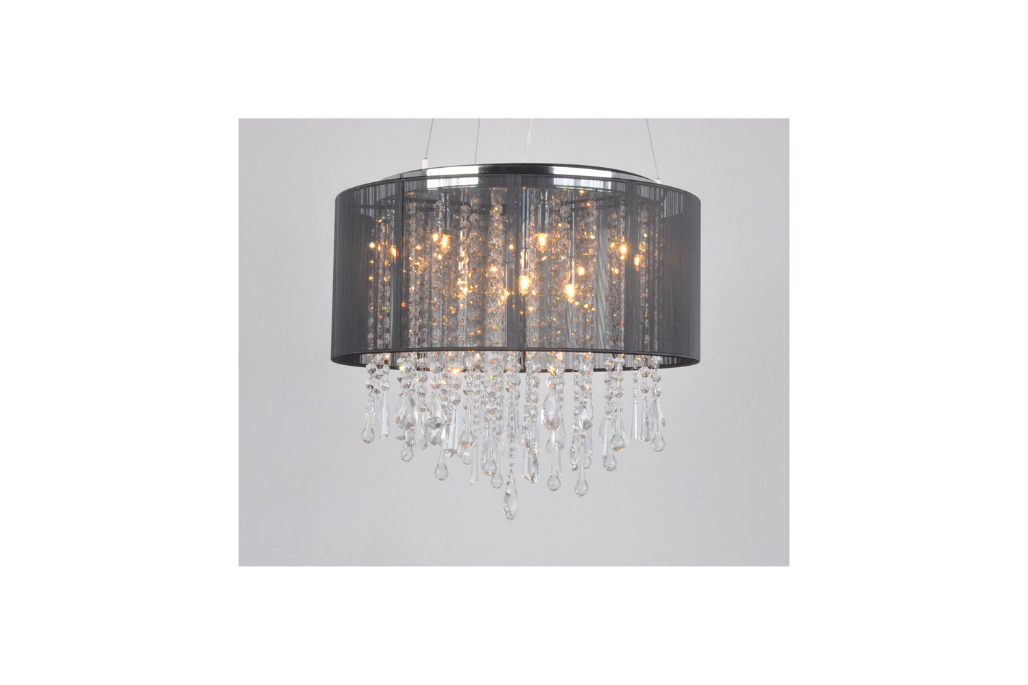 Avenue Lighting - HF1502-BLK - 12 Light Dual Mount/Flush & Hanging - Beverly Dr. - Black Silk String