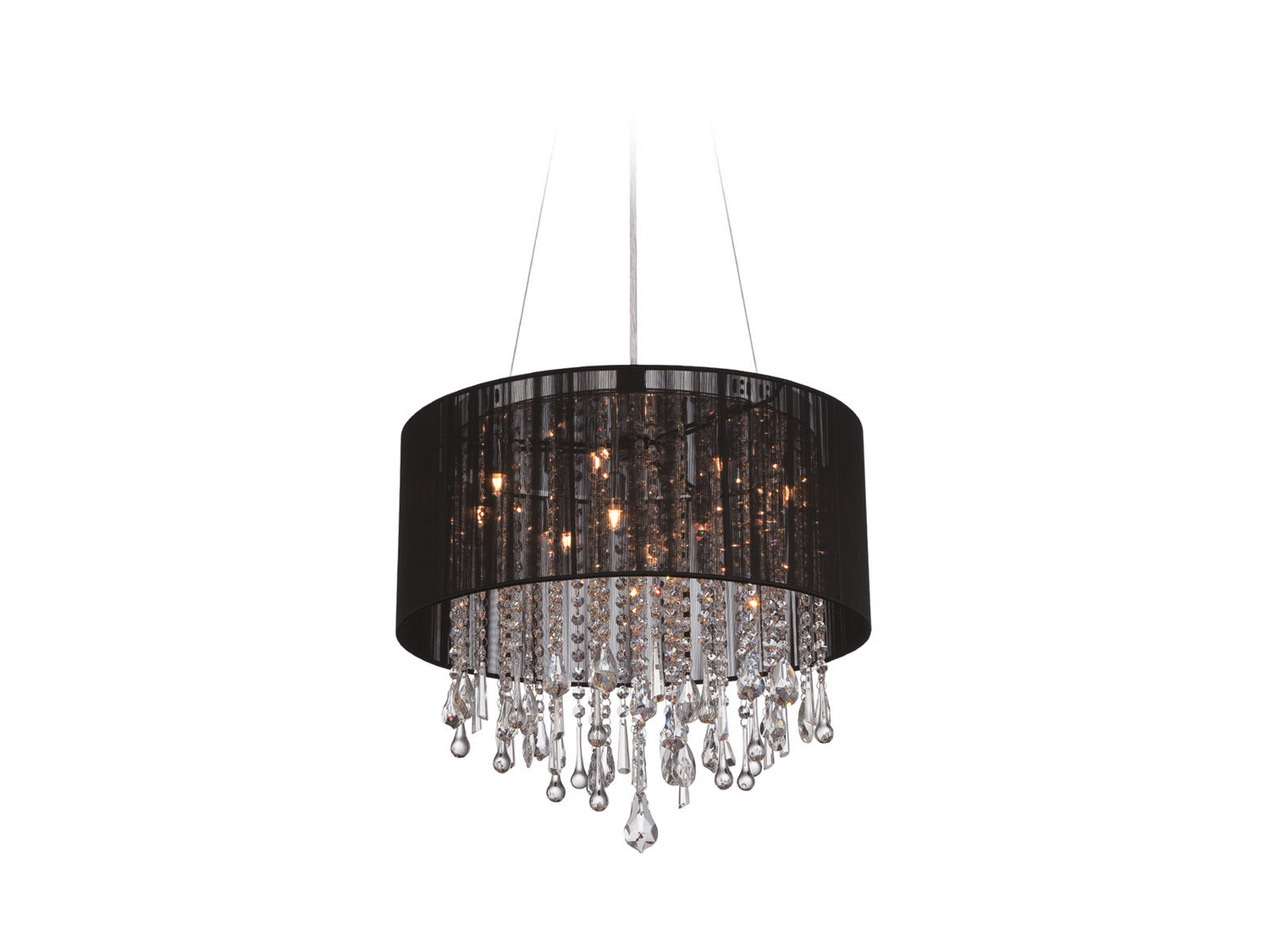 Avenue Lighting - HF1502-BLK - 12 Light Dual Mount/Flush & Hanging - Beverly Dr. - Black Silk String