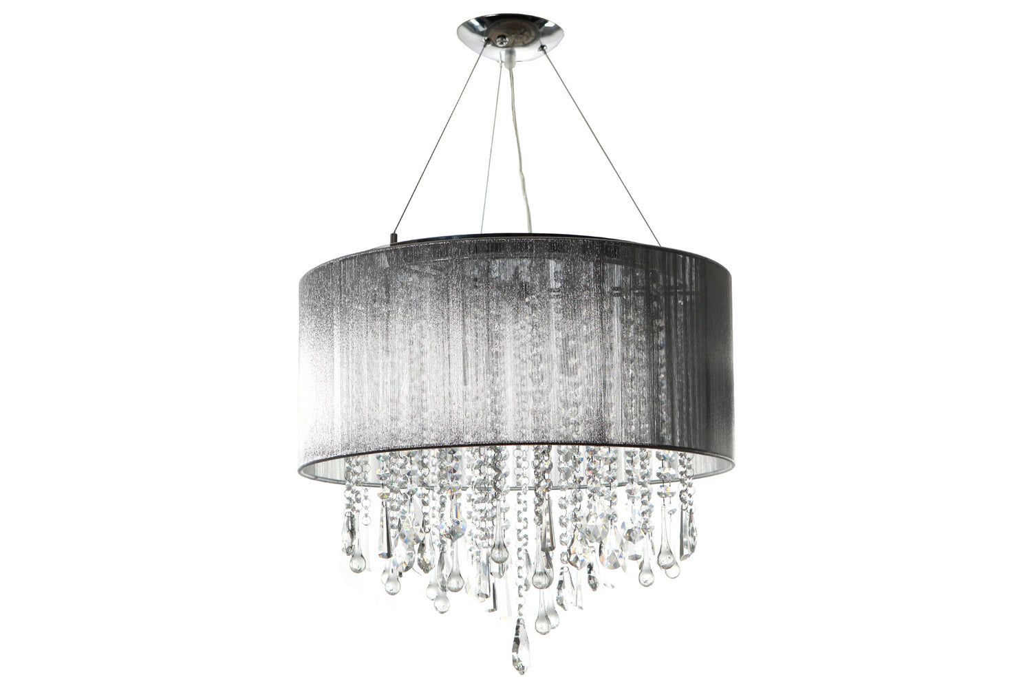 Avenue Lighting - HF1502-SLV - 12 Light Dual Mount/Flush & Hanging - Beverly Dr. - Silver Silk String