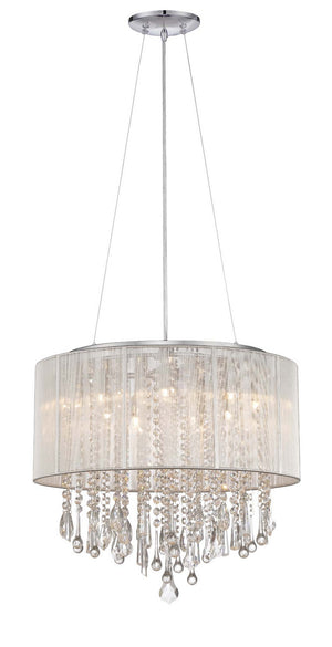 Avenue Lighting - HF1502-SLV - 12 Light Dual Mount/Flush & Hanging - Beverly Dr. - Silver Silk String