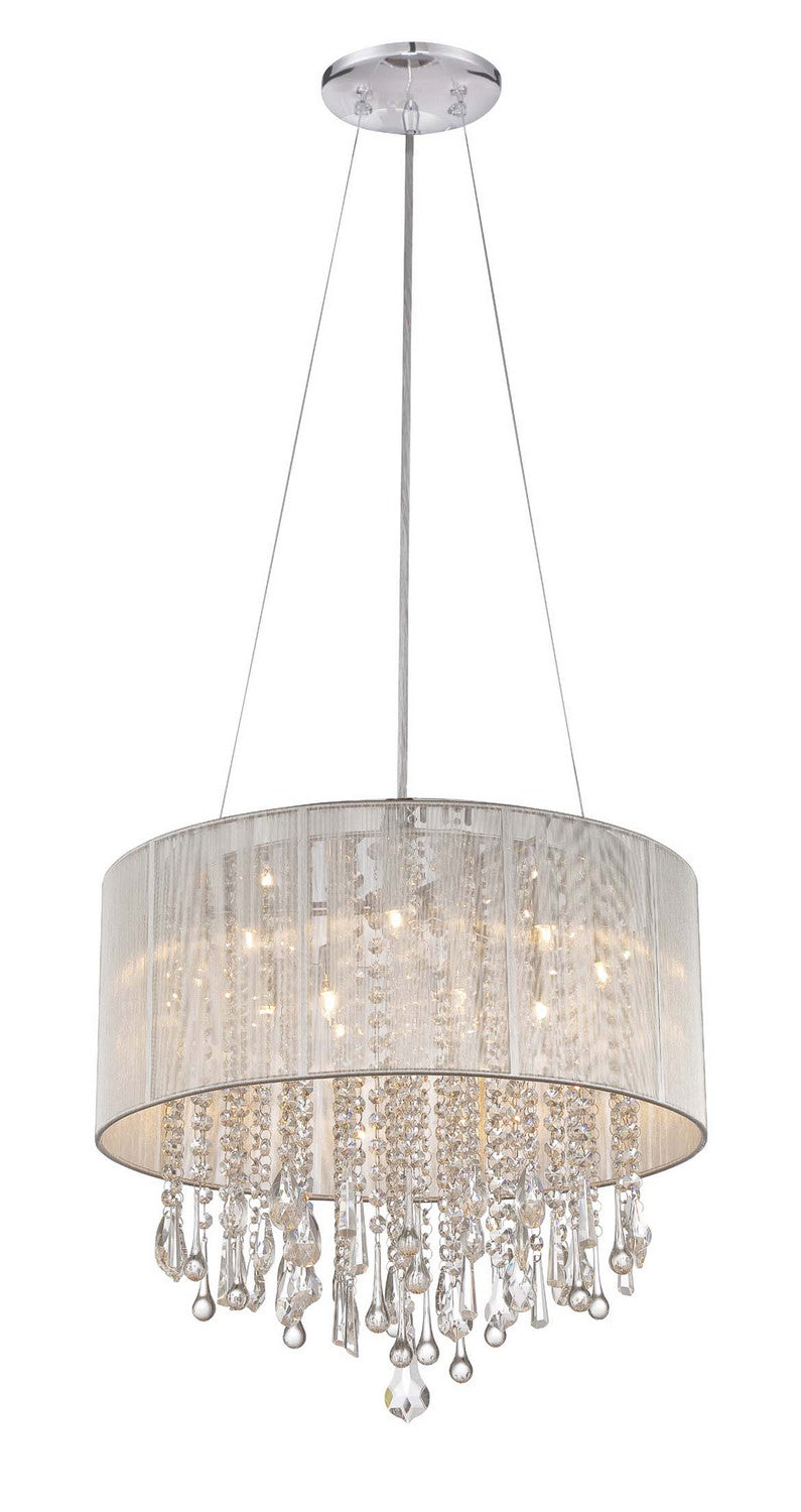 Avenue Lighting - HF1502-SLV - 12 Light Dual Mount/Flush & Hanging - Beverly Dr. - Silver Silk String