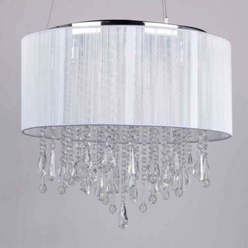 Avenue Lighting - HF1502-SLV - 12 Light Dual Mount/Flush & Hanging - Beverly Dr. - Silver Silk String