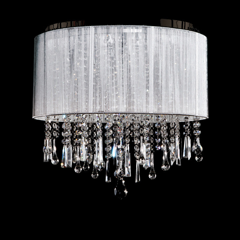 Avenue Lighting - HF1502-SLV - 12 Light Dual Mount/Flush & Hanging - Beverly Dr. - Silver Silk String