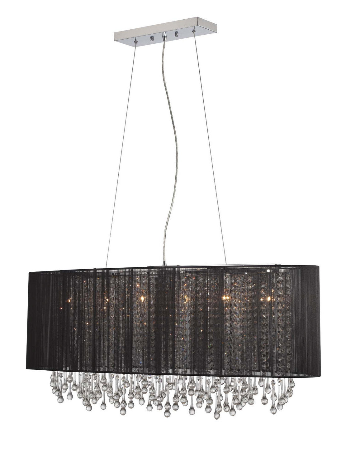 Avenue Lighting - HF1503-BLK - Six Light Dual Sconce - Beverly Dr. - Black Silk String