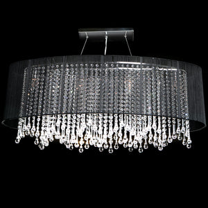 Avenue Lighting - HF1503-BLK - Six Light Dual Mount/Flush & Hanging - Beverly Dr. - Black Silk String