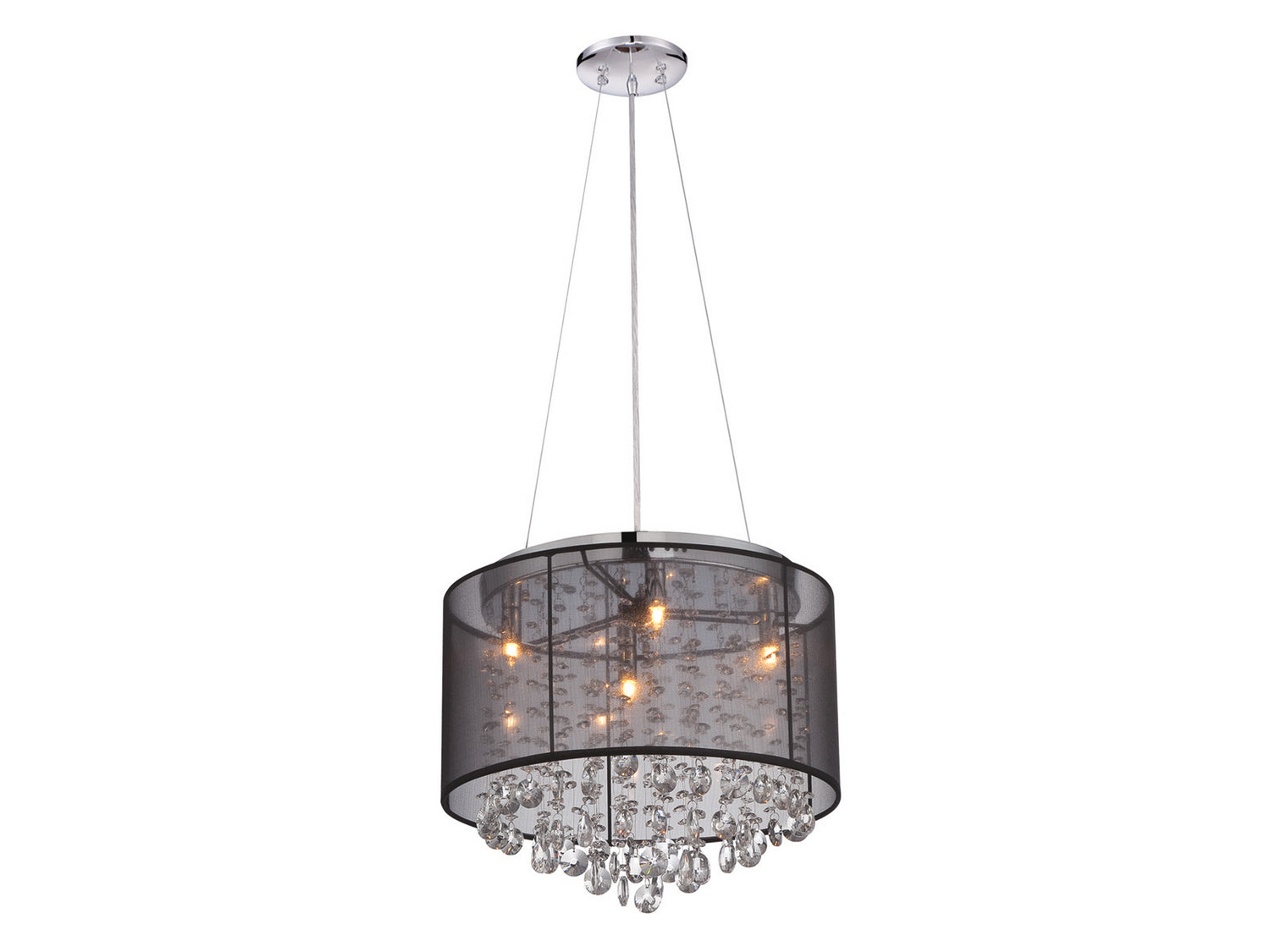 Avenue Lighting - HF1504-BLK - LED Dual Sconce - Riverside Dr. - Black Organza Silk