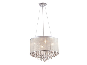 Avenue Lighting - HF1504-SLV - LED Dual Sconce - Riverside Dr. - Silver Organza Silk