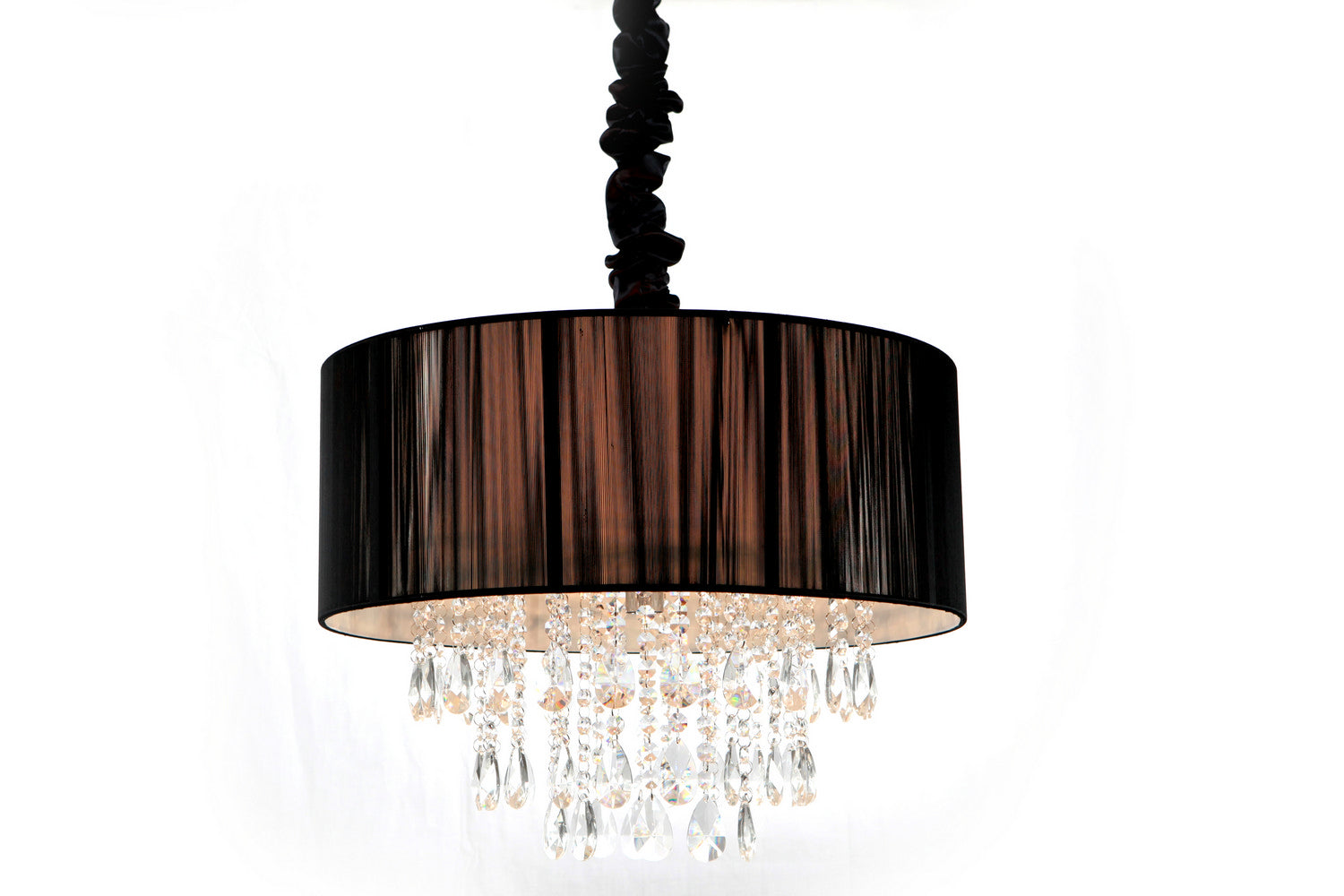 Avenue Lighting - HF1506-BLK - Five Light Chandelier - Vineland Ave. - Black Silk String