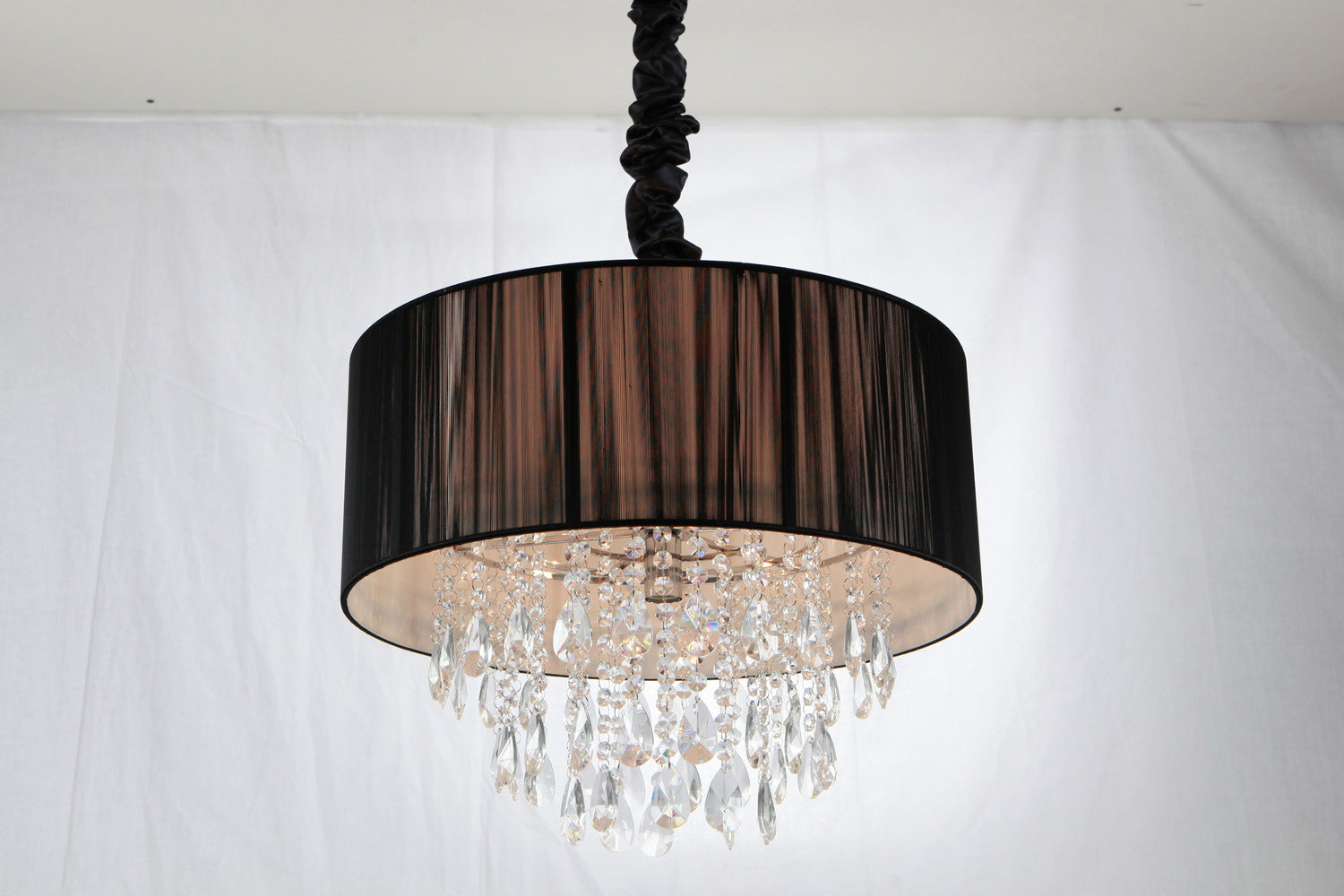 Avenue Lighting - HF1506-BLK - Five Light Chandelier - Vineland Ave. - Black Silk String