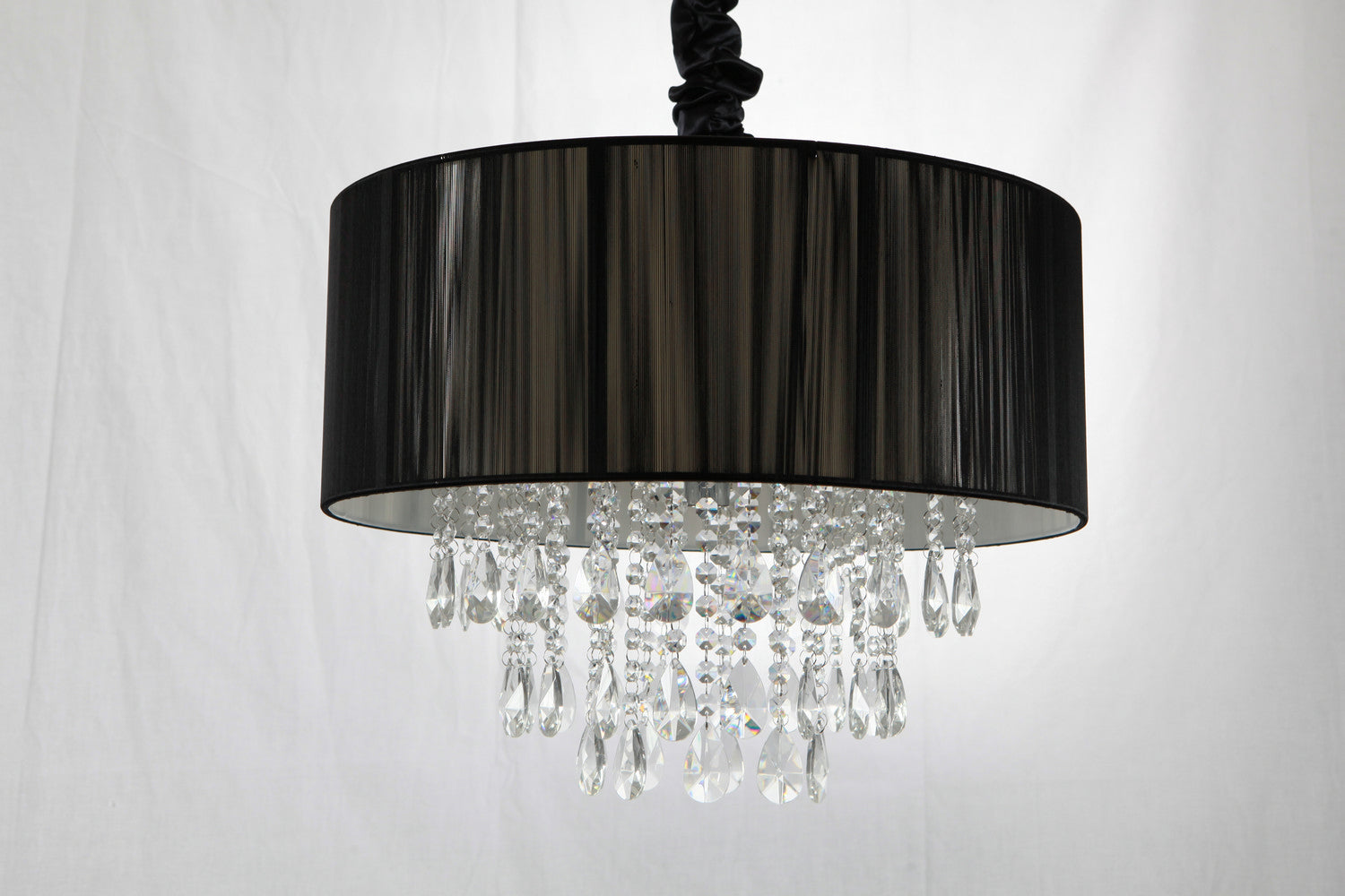 Avenue Lighting - HF1506-BLK - Five Light Chandelier - Vineland Ave. - Black Silk String