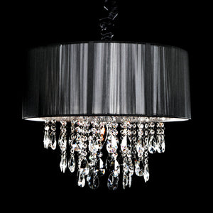 Avenue Lighting - HF1506-BLK - Five Light Chandelier - Vineland Ave. - Black Silk String