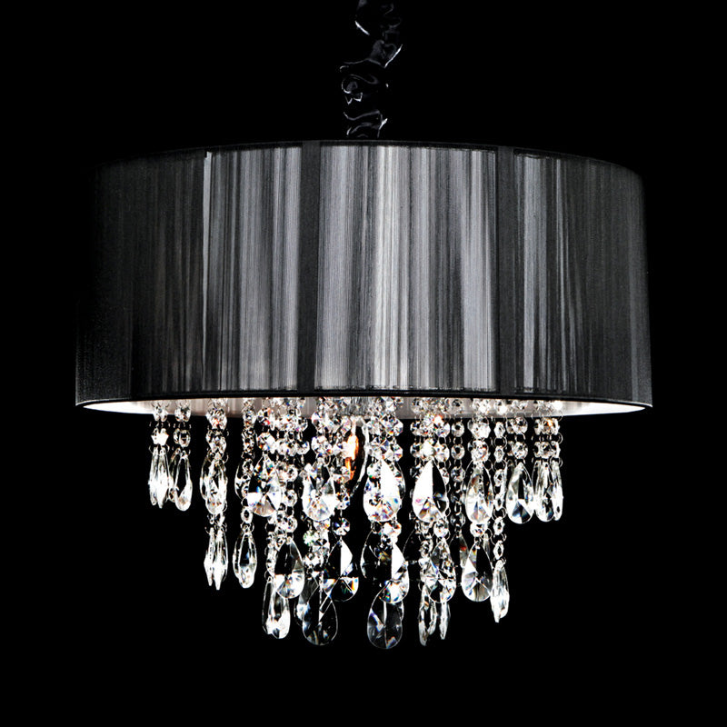 Avenue Lighting - HF1506-BLK - Five Light Chandelier - Vineland Ave. - Black Silk String