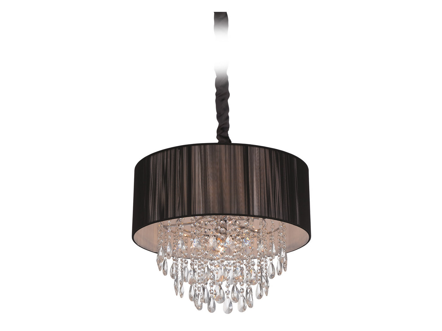 Avenue Lighting - HF1506-BLK - Five Light Chandelier - Vineland Ave. - Black Silk String