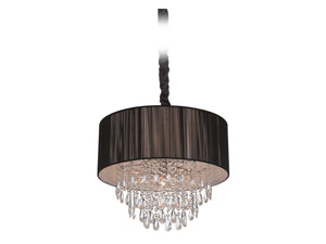 Avenue Lighting - HF1506-BLK - Five Light Chandelier - Vineland Ave. - Black Silk String