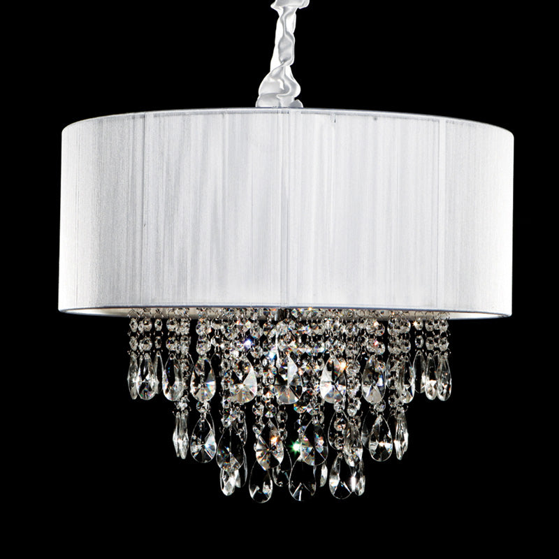 Avenue Lighting - HF1506-WHT - Five Light Chandelier - Vineland Ave. - White Silk String