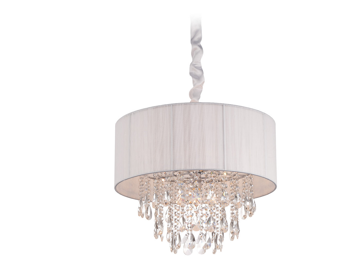 Avenue Lighting - HF1506-WHT - Five Light Chandelier - Vineland Ave. - White Silk String