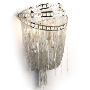 Avenue Lighting - HF1607-NCK - Two Light Wall Sconce - Wilshire Blvd. - Polish Nickel/Crystal