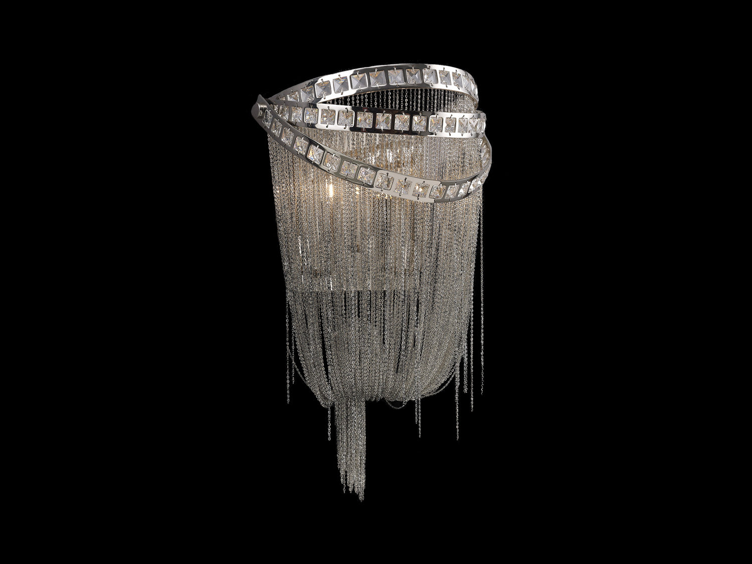 Avenue Lighting - HF1607-NCK - Two Light Wall Sconce - Wilshire Blvd. - Polish Nickel/Crystal