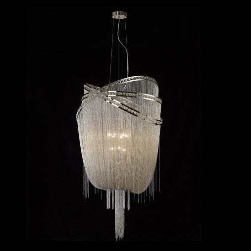 Avenue Lighting - HF1610-NCK - Nine Light Chandelier - Wilshire Blvd. - Polish Nickel/Crystal