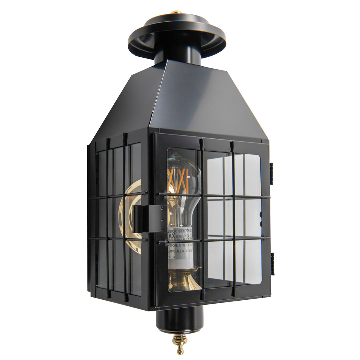 Norwell Lighting - 1059-BL-CL - One Light Wall Mount - American Heritage - Black