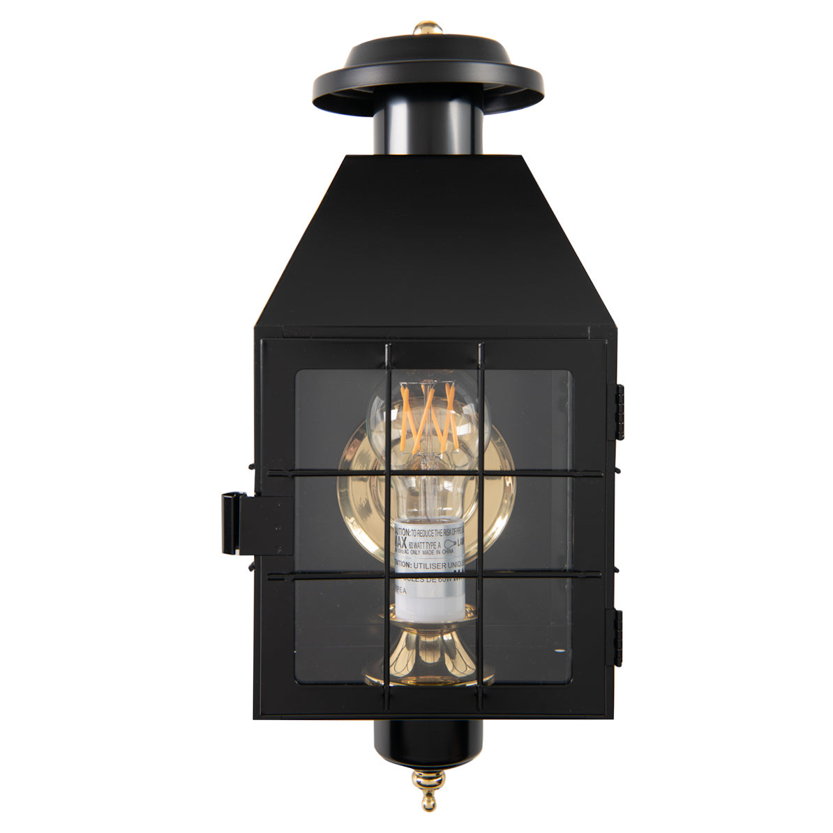 Norwell Lighting - 1059-BL-CL - One Light Wall Mount - American Heritage - Black