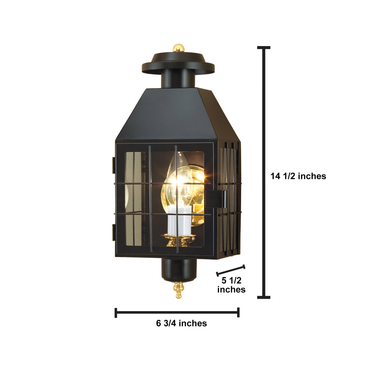 Norwell Lighting - 1059-BL-CL - One Light Wall Mount - American Heritage - Black