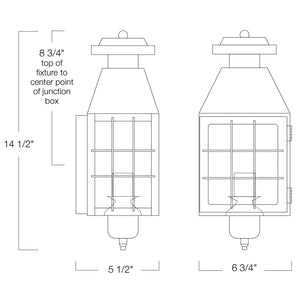 Norwell Lighting - 1059-BL-CL - One Light Wall Mount - American Heritage - Black