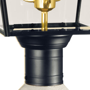 Norwell Lighting - 1068-BL-BE - Three Light Post Mount - Olde Colony - Black