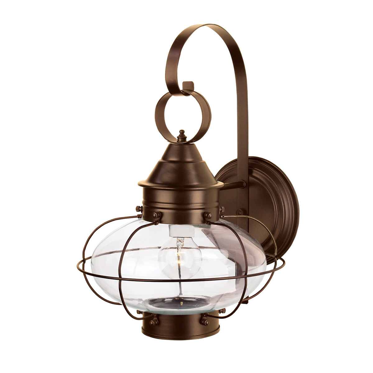 Norwell Lighting - 1324-BR-CL - One Light Wall Mount - Cottage Onion - Bronze With Clear Glass