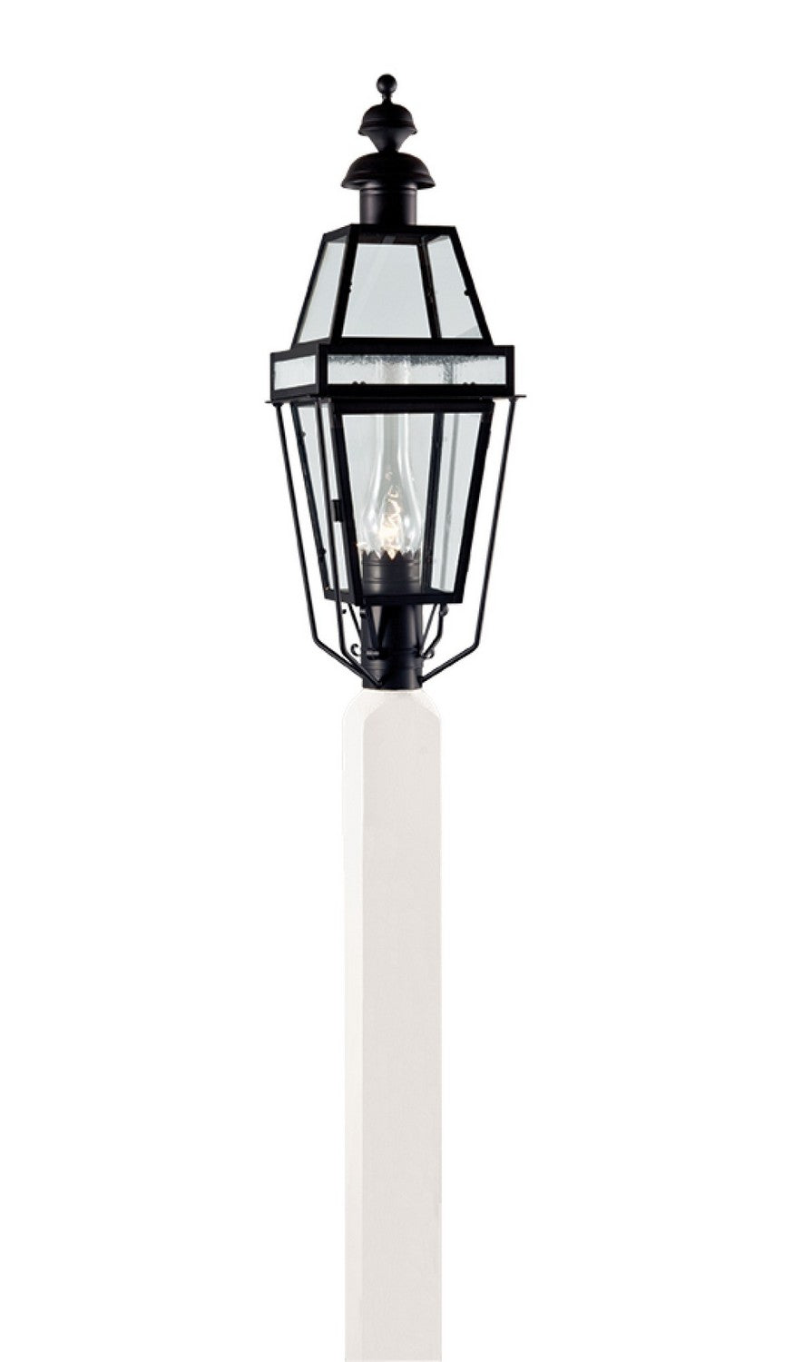 Norwell Lighting - 2280C-BL-CL/SE - One Light Post Mount - Beacon - Black