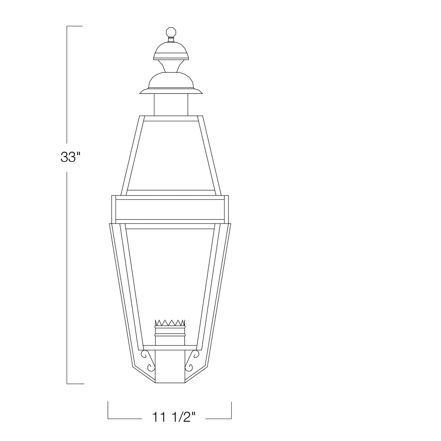 Norwell Lighting - 2282C-BL-CL/SE - One Light Post Mount - Beacon - Black